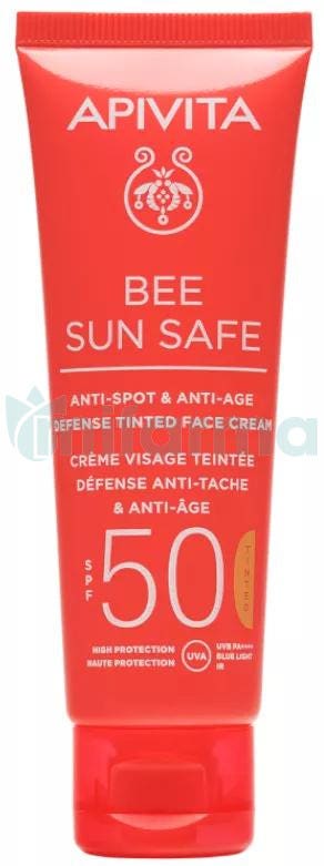 Apivita Suncare Crema Solar Facial Antimanchas con Color SPF50 50 ml