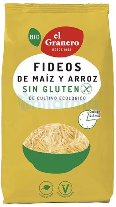 El Granero Integral Fideos de Maiz y Arroz Sin Gluten Bio 500 gr