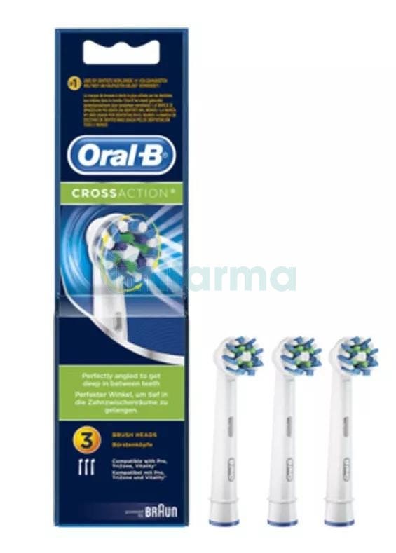 Recambio Cepillo Electrico Oral B Cross Action 3 Unidades