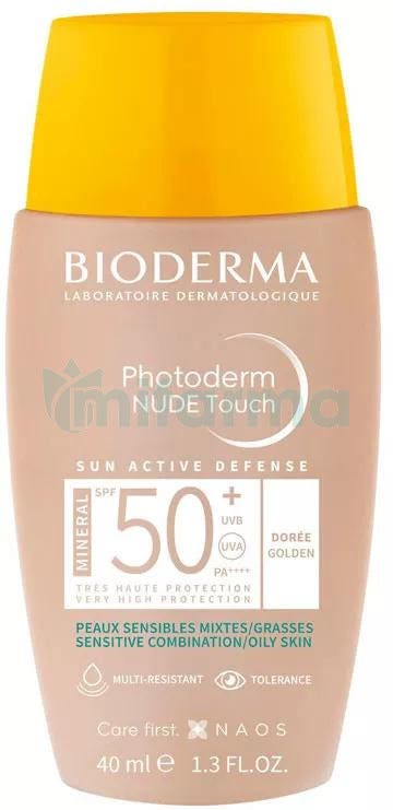 Bioderma Photoderm Nude Touch SPF50  Color Dorado 40ml