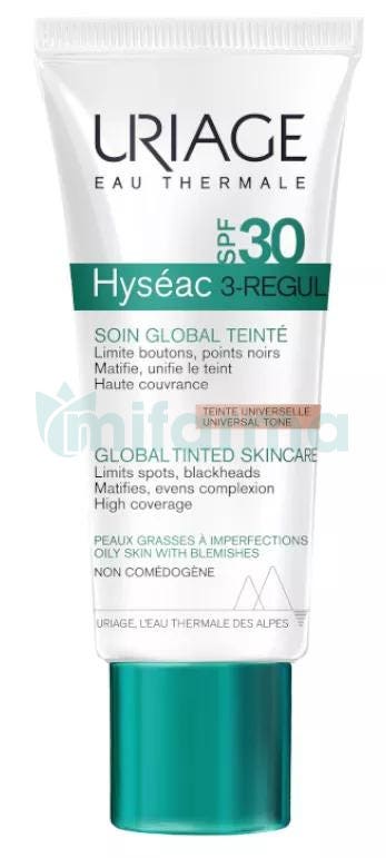 Anti Imperfecciones con color Hyseac 3 Regul Cuidado Global SPF30 Uriage 40ml