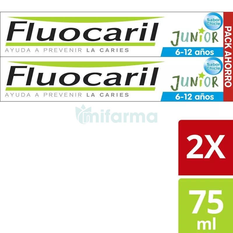 Duplo Fluocaril Gel Bubble Junior 6 12 Anos 2x75ml