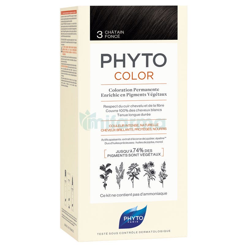 Tinte Phytocolor 3 Castano Oscuro