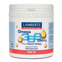 Lamberts Omega 3 6 9 1200mg mas Vitamina D3 5g 120 Comprimidos