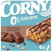 Corny Barrita Chocolate con Leche Sin Azucar Anadido 6x20 gr