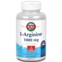 KAL Solaray L-Arginine AR 1000 Mg 120 Comprimidos