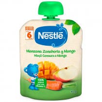 Bolsa de Fruta Nestle Naturnes Manzana, Zanahoria y Mango 90 gr
