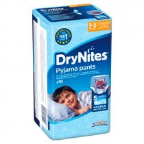 Panales Huggies DryNites Nino 3-5 anos 10 Uds