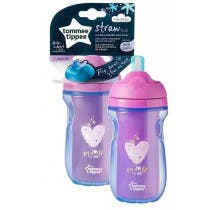 Vaso Active Straw Tommee Tippee  12m 260ml Fucsia