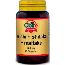 Obire Reishi Shitake Maitake 300 mg 90 Capsulas