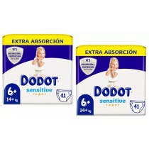 Dodot Panales Sensitive Extra-Jumbo Pack T6 (14 Kg) 2x41 uds