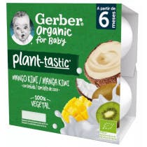 Gerber Organic Plant-tastic Mango y Kiwi 6m 4x90 gr