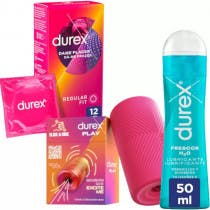 Durex SLIDE RIDE Masturbador Lubricante Efecto Frescor 50 ml Preservativo Dame Placer 12 Uds