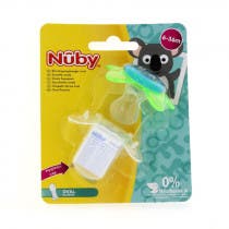 Chupete Nuby Silicona Oval Classic 6-36m Azul y Verde